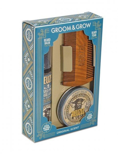 Набор для бороды Reuzel set Groom & Grow Original Scent Duo ДИ2671 фото