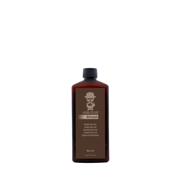 Трехвалентный шампунь для волос Barber Italiano MICHELANGELO 250ml BI007 фото