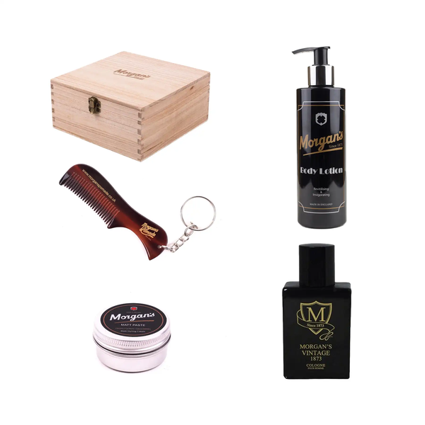 Подарочный набор стилизация и парфюм Morgan's Wooden Body & Cologne Box M201 фото