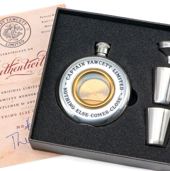 Бутылочка для алкогольных напитков, ограниченная серия Captain Fawcett Limited Edition Hip Flask F8928 фото