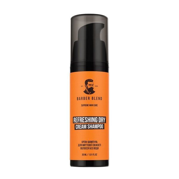 Сухий крем-шампунь для миттєвої свіжості волосся без води Barber Blend 30ml 2364 фото