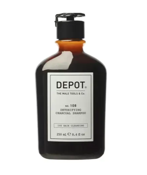 Шампунь для глибокого очищення з деревним вугіллям Depot 108 Detoxifing Charchoal Shampoo 250ml 4181354 фото