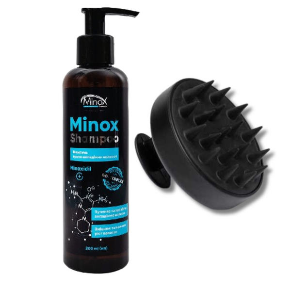 MinoX Shampoo (Шампунь от выпадения волос) и массажная щетка для головы 343522 фото