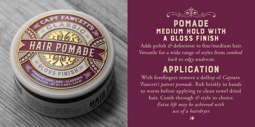 Помада для укладки волосся Captain Fawcett Classic Pomade 100g F5597 фото