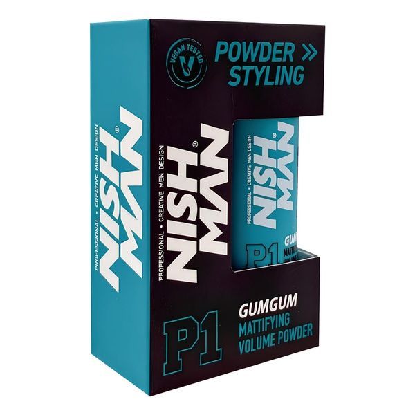 Пудра для створення об'єму матова Nishman P1 Hair Styling Powder Wax GumGum 20г 10702019 фото