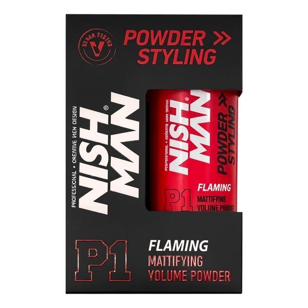 Пудра для створення об'єму матова Nishman P1 Hair Styling Powder Wax Flaming 20г 10702018 фото