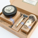 Мыло,щетка и бритва для бритья Captain FawcettScapicchio Shaving Soap(110g), Natural Wood Shaving Brush and Razor Gift F66903 фото 1