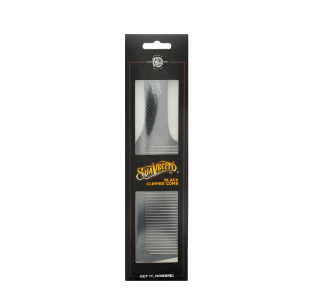 Расческа (черная) Suavecito Black Clipper Comb B0022NN фото