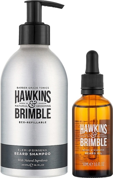 Подарочный бокс Hawkins&Brimble Beard gift set box (Шампунь для бороды + Масло для бороды) 4129235 фото